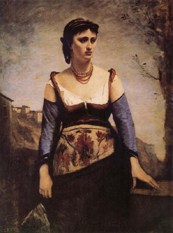 Jean Baptiste Camille  Corot Agostina France oil painting art